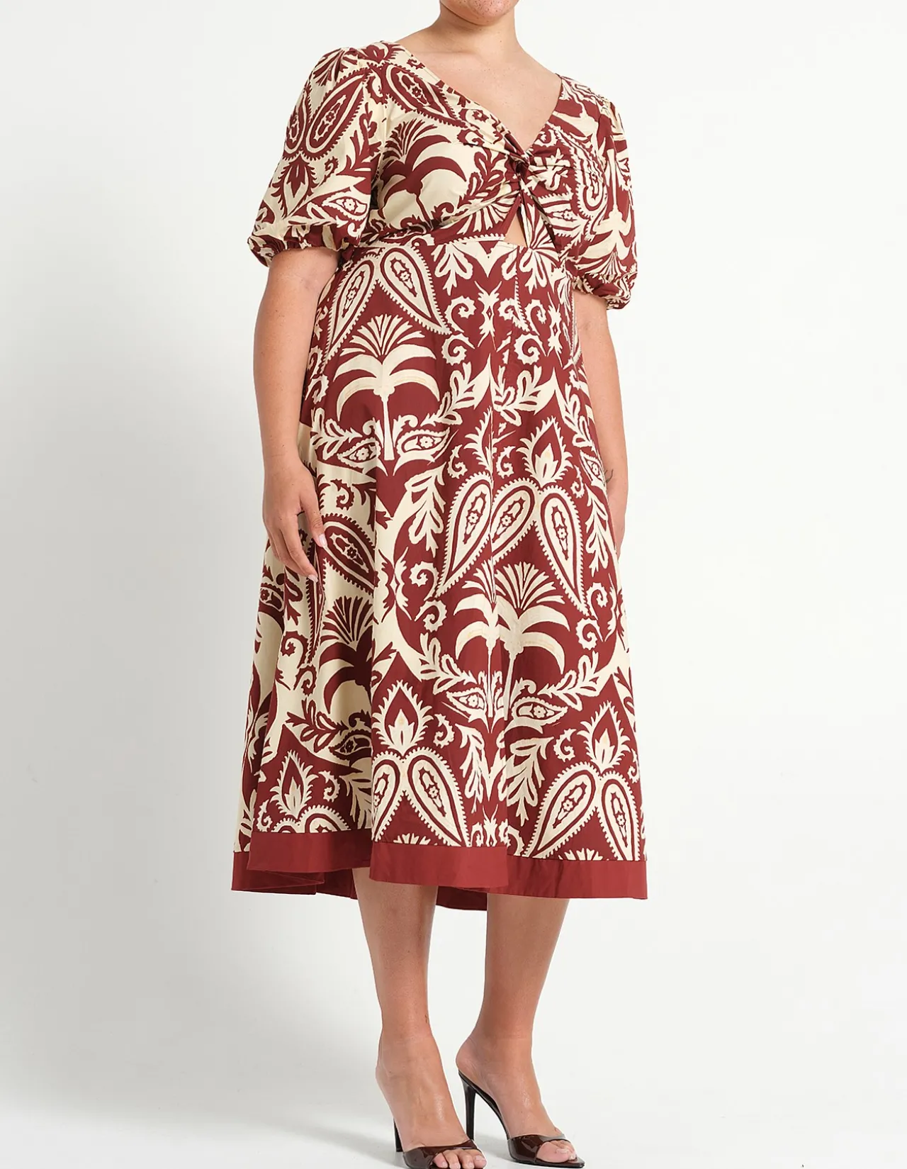 AURELA COTTON MIDI DRESS