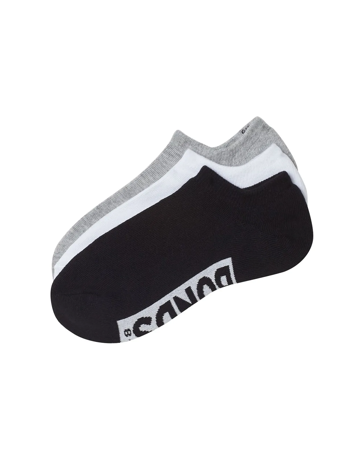Aus Cotton Logo Cushioned No Show Socks 3 Pack