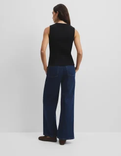 Australian Cotton Blend Fitted Rib Tank