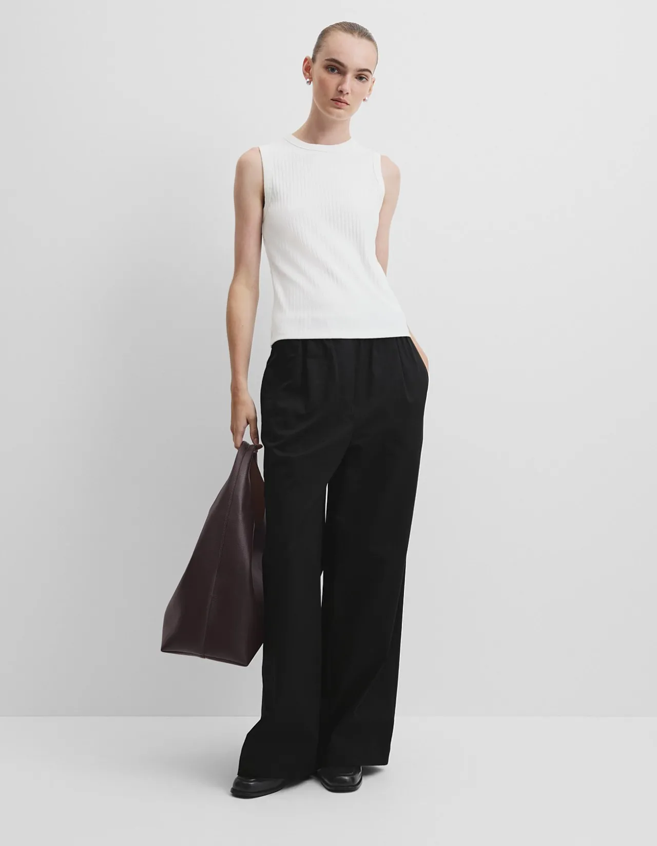 Australian Cotton Blend Fitted Rib Tank