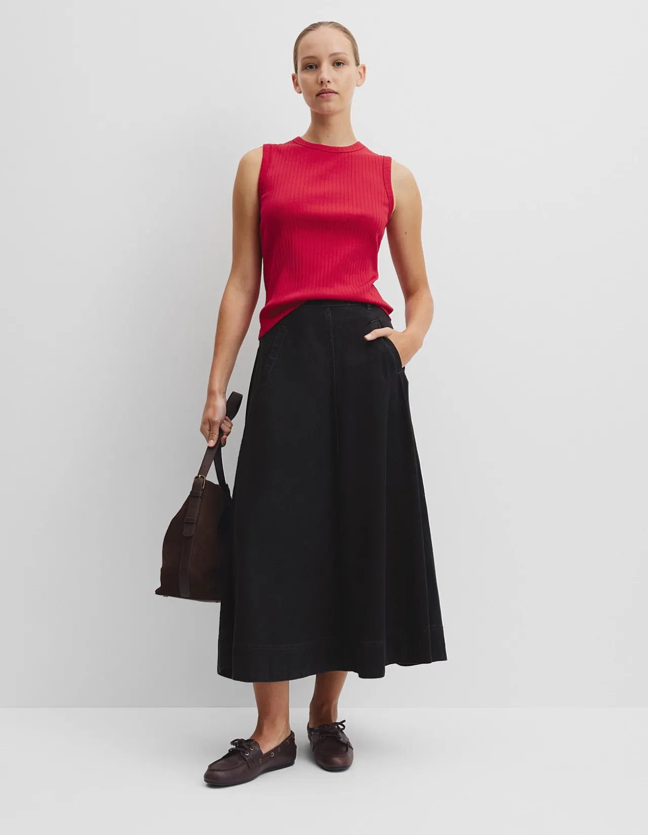 Australian Cotton Blend Fitted Rib Tank