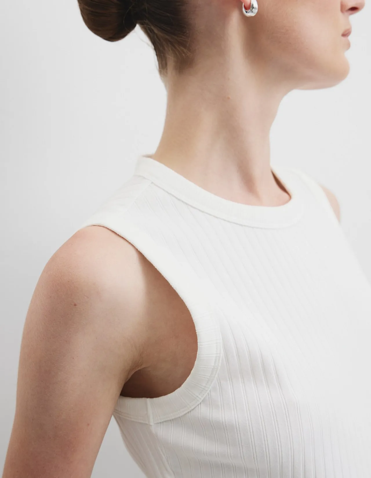 Australian Cotton Blend Fitted Rib Tank
