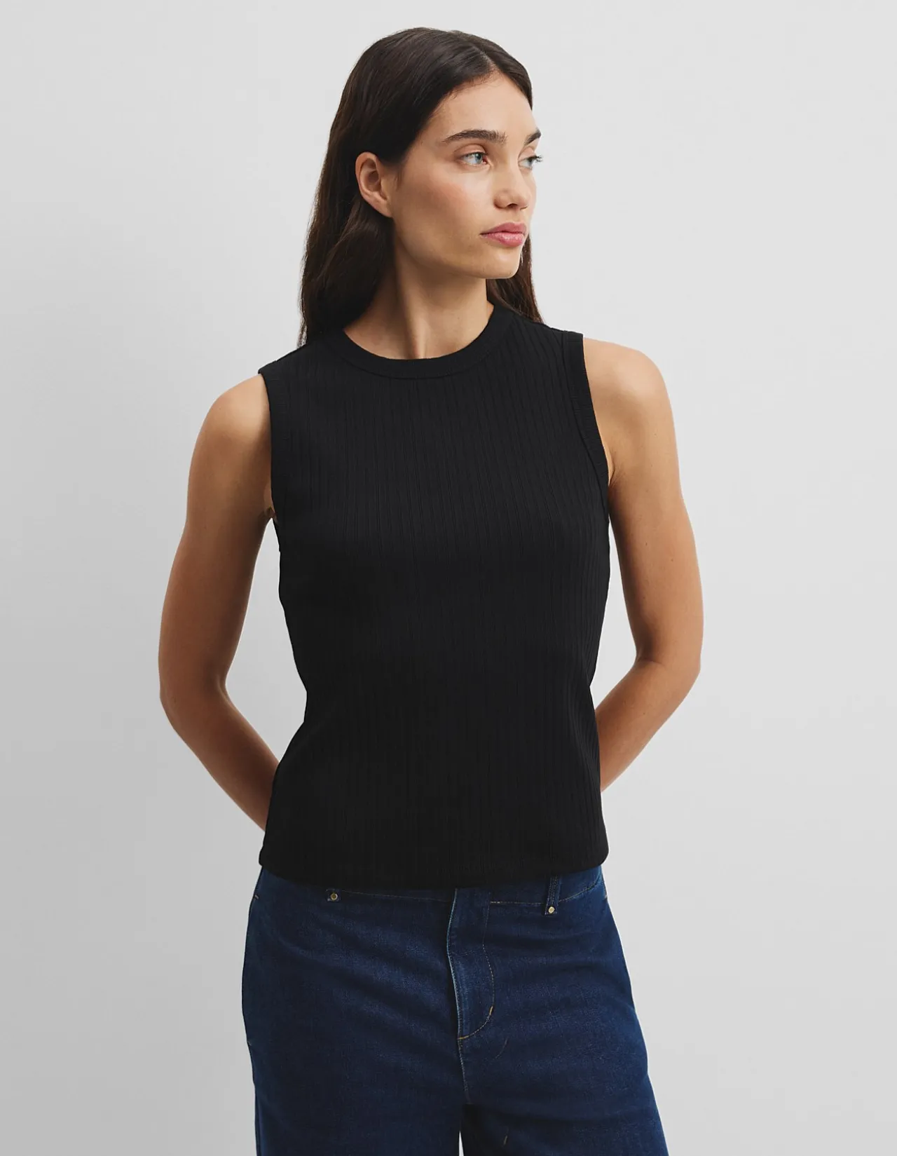 Australian Cotton Blend Fitted Rib Tank