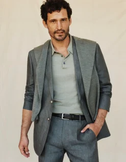 Australian Cotton Blend Silk Button Polo