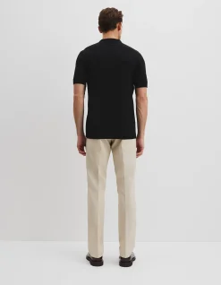Australian Cotton Blend Silk Button Polo