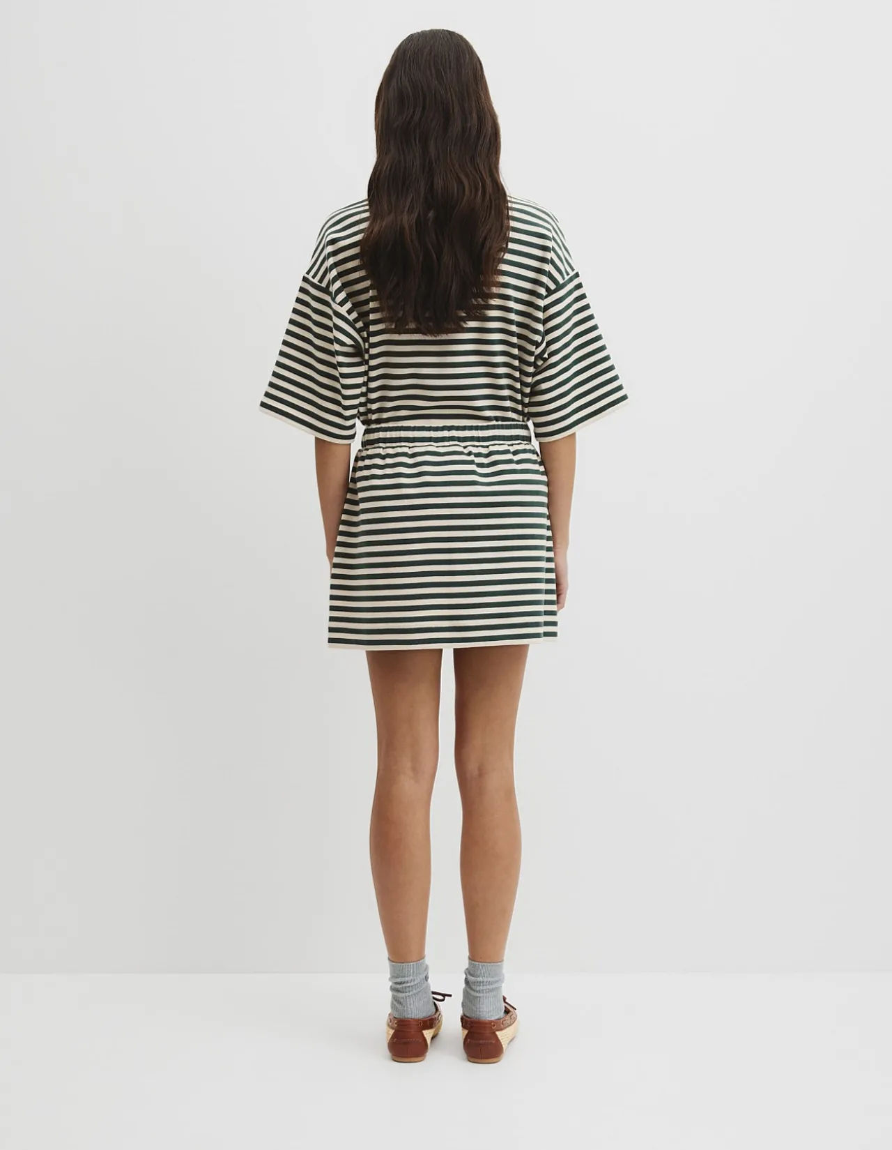 Australian Cotton Blend Stripe Jersey Skirt