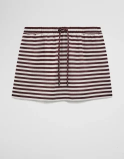 Australian Cotton Blend Stripe Jersey Skirt