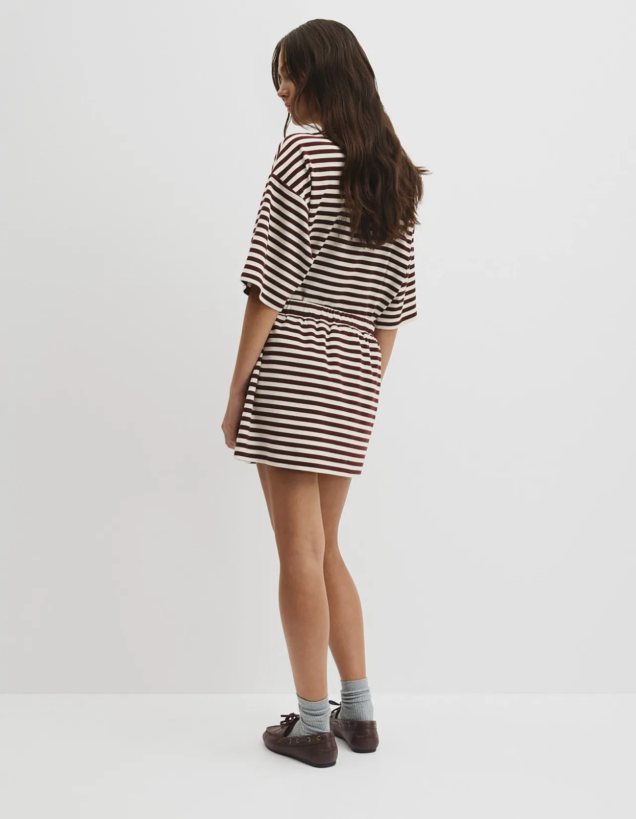 Australian Cotton Blend Stripe Jersey Skirt