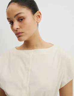 Australian Cotton Shirred Waist Mini Dress