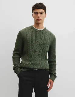 Australian Good Earth Cotton Cable Crew Knit