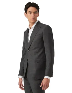 AYDRIAN TRADITIONAL CHECK WOOL SUIT JACKET