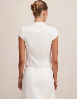 AYLA KEYHOLE LINEN TOP