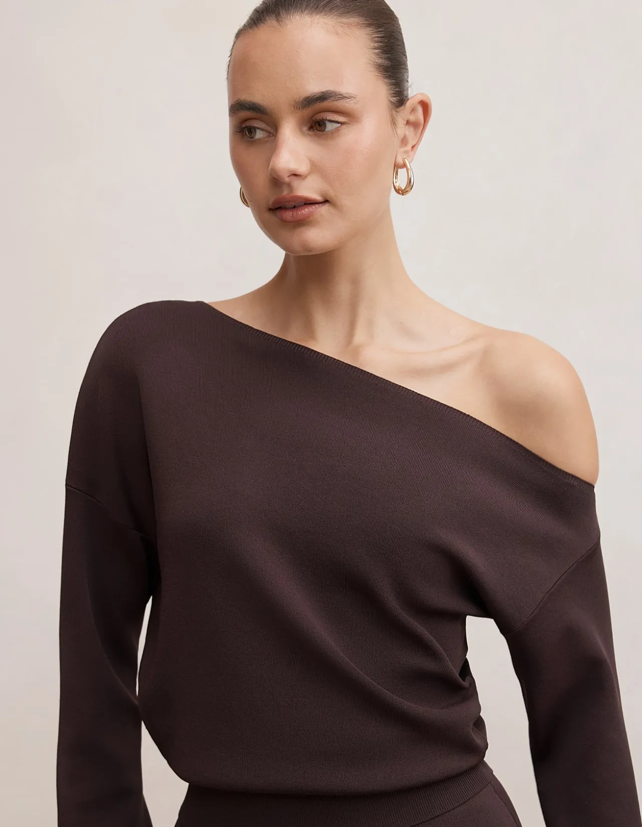 AYVA ASYMMETRIC KNITTED TOP
