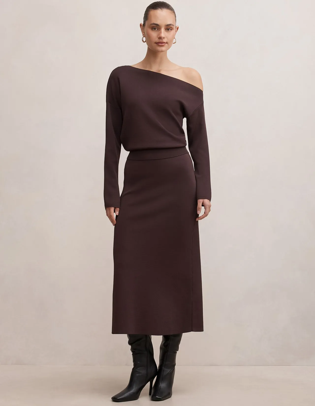 AYVA ASYMMETRIC KNITTED TOP