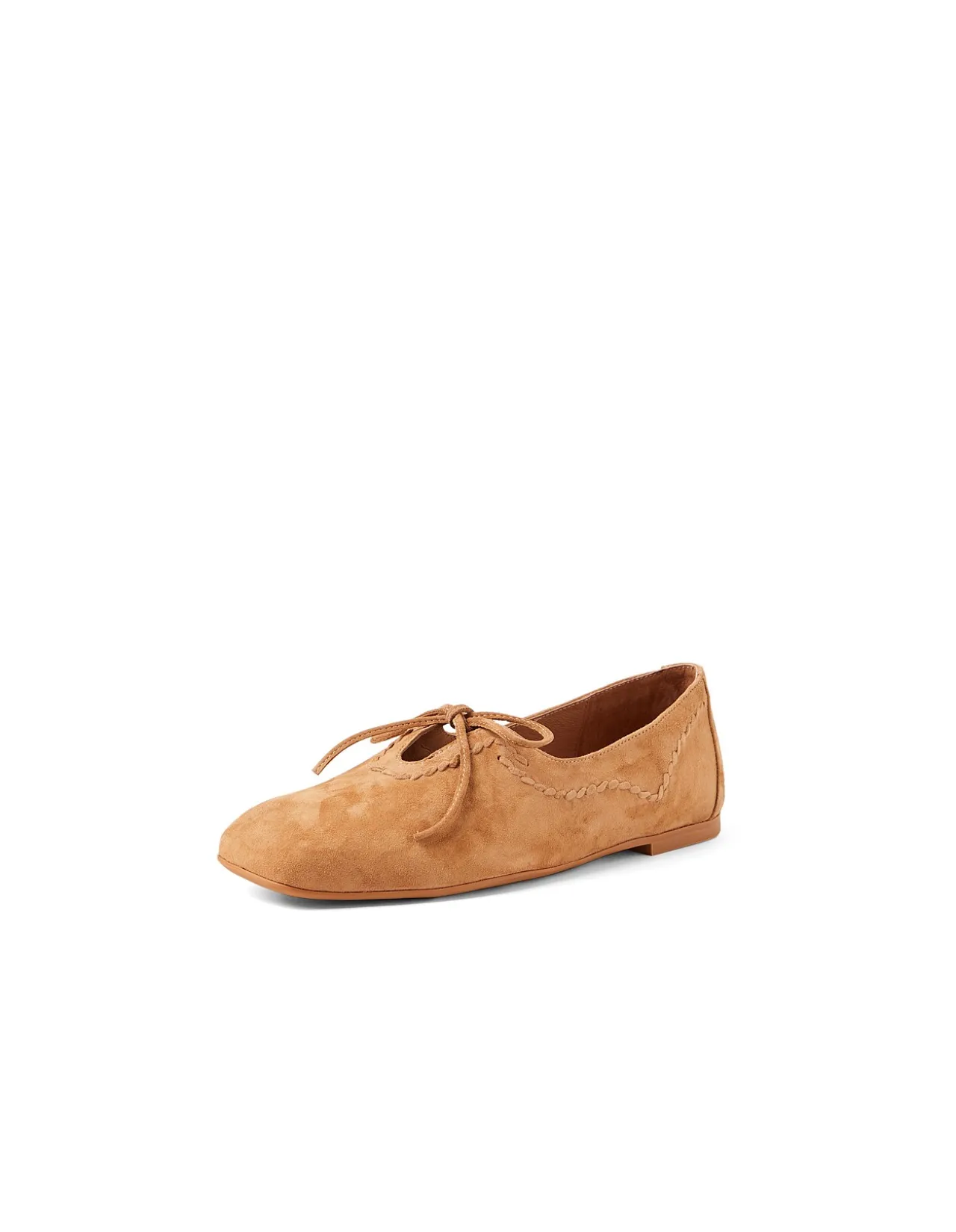 Babos Suede Lace Up Square Toe Loafers
