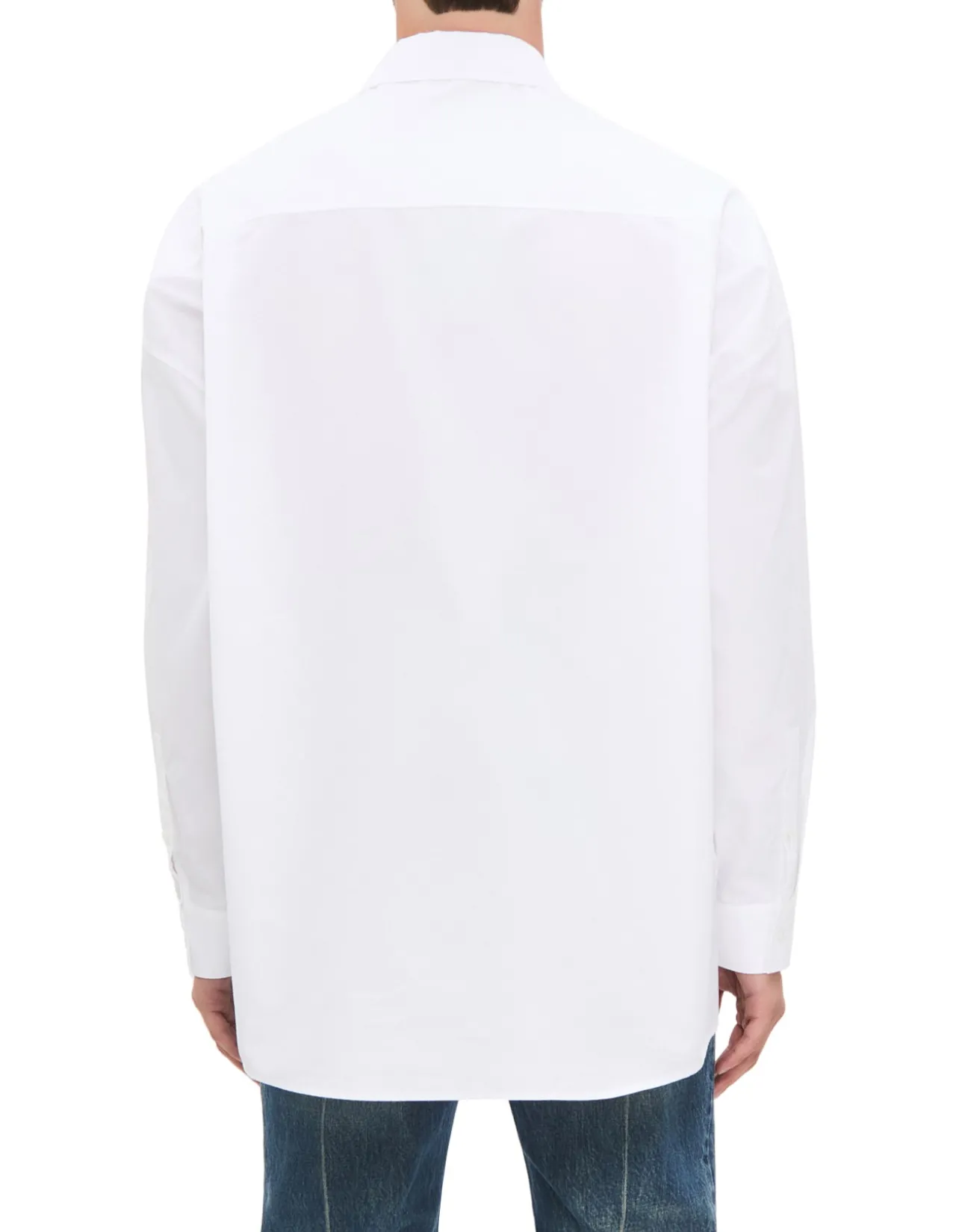 BACK PB EMB POPELINE LOOSE SHIRT