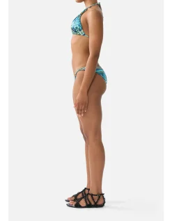 BALL TRIM TRI BIKINI SET W THICK NECK TIE