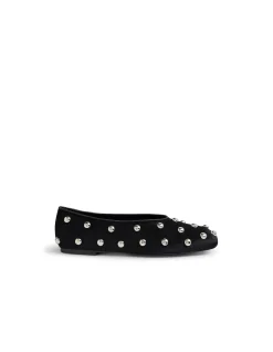 Baloree Studded Square Toe Ballet Flats