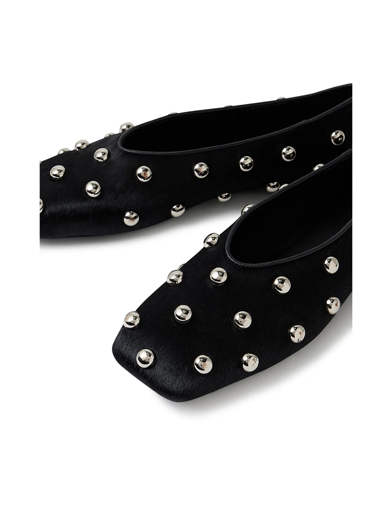 Baloree Studded Square Toe Ballet Flats