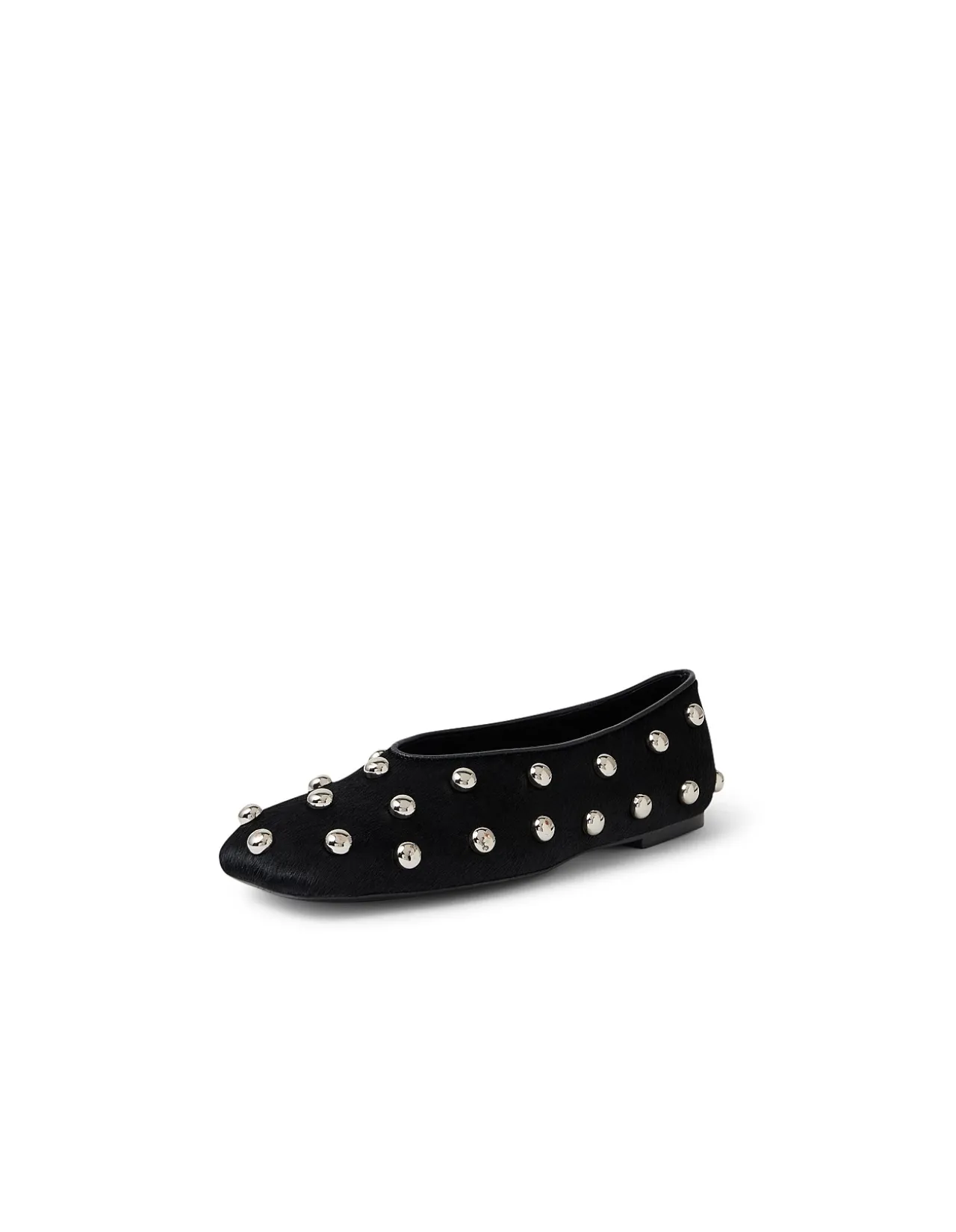 Baloree Studded Square Toe Ballet Flats