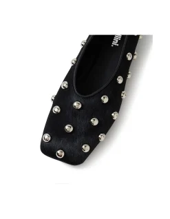 Baloree Studded Square Toe Ballet Flats