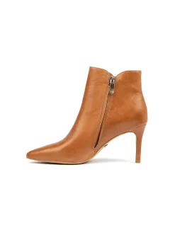 Bambina Pointed Heel Leather Ankle Boots