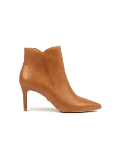 Bambina Pointed Heel Leather Ankle Boots