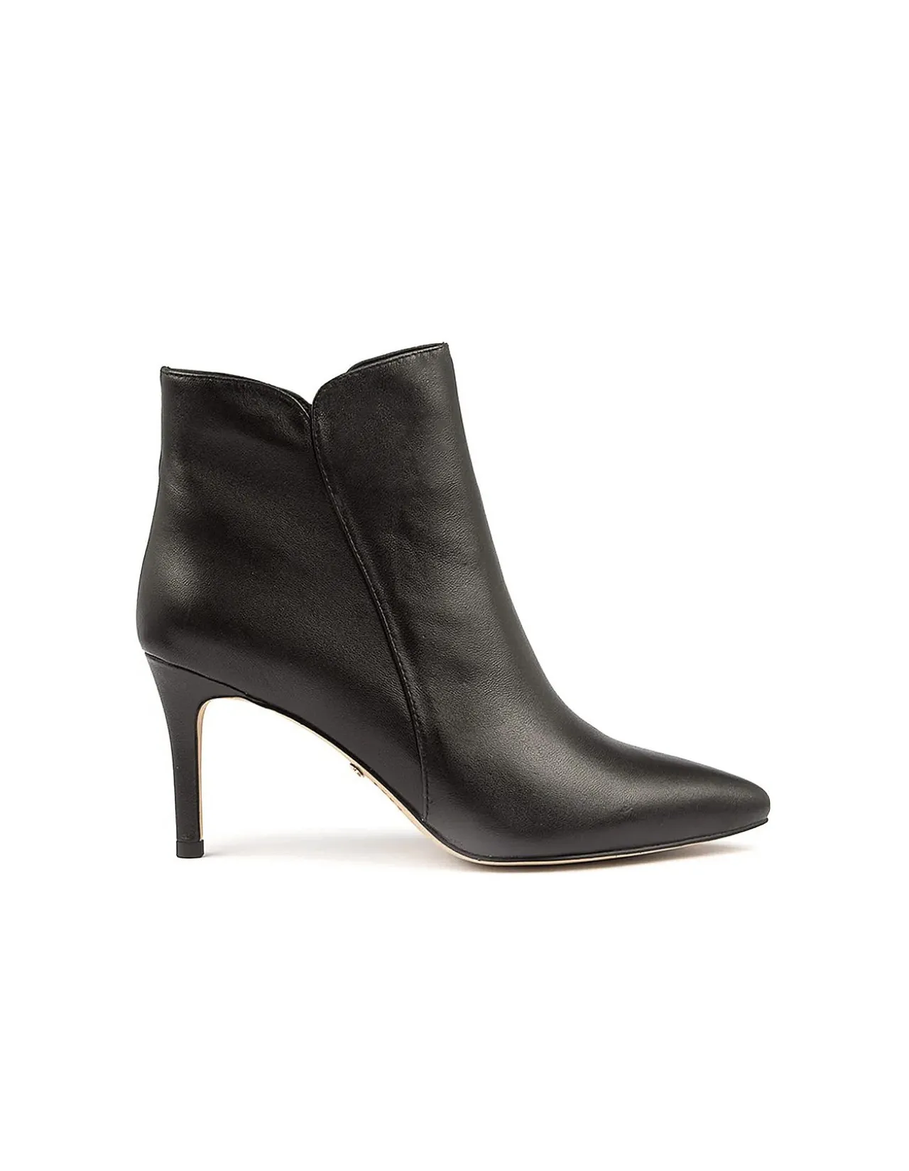 Bambina Pointed Heel Leather Ankle Boots