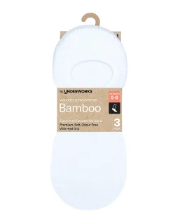 Bamboo Cushioned No Show Sneaker Socks 3 Pack