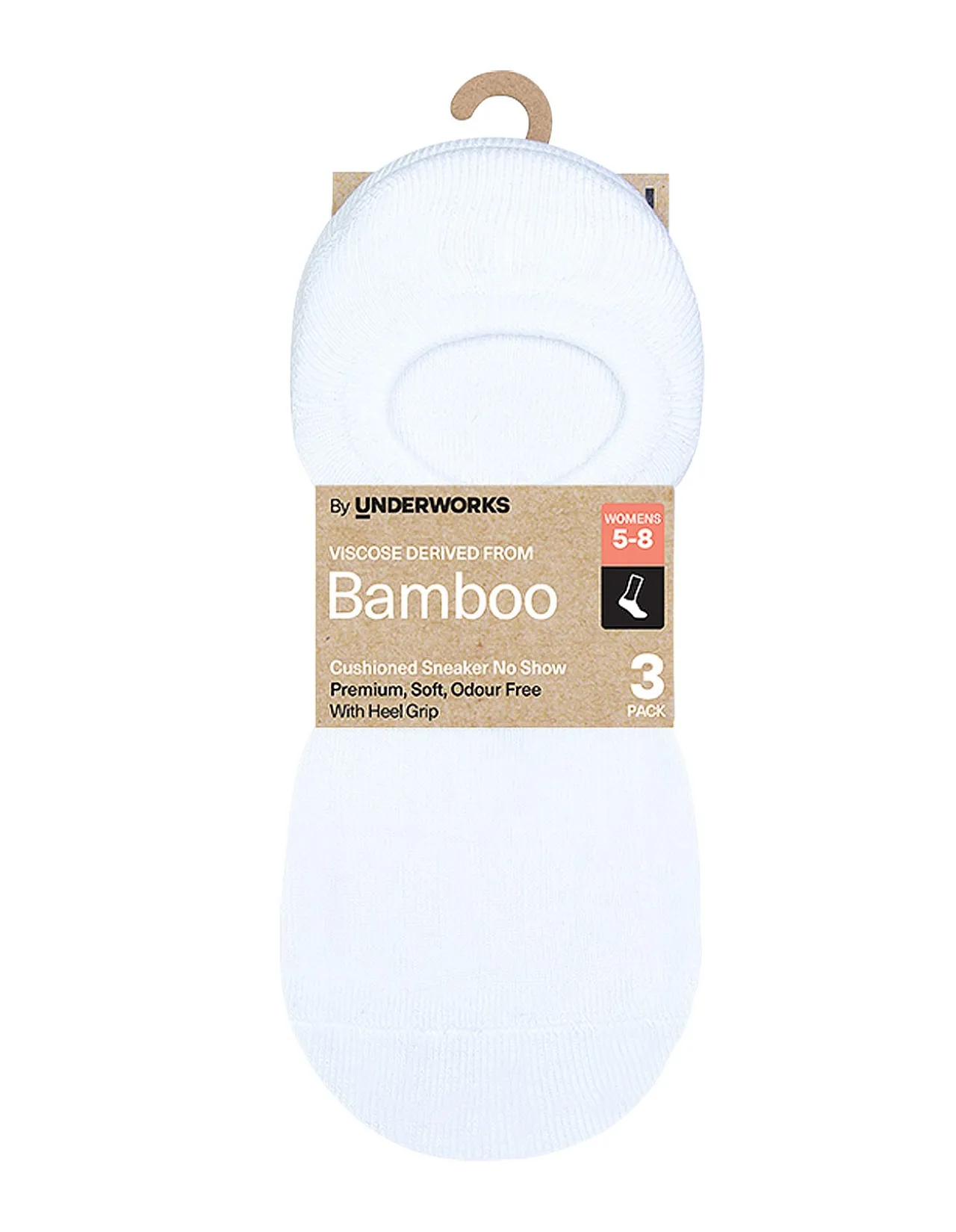 Bamboo Cushioned No Show Sneaker Socks 3 Pack