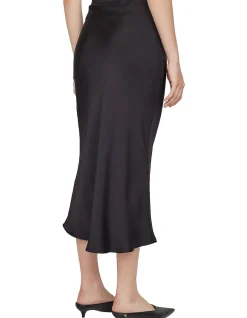 Bar Silk Midi Skirt