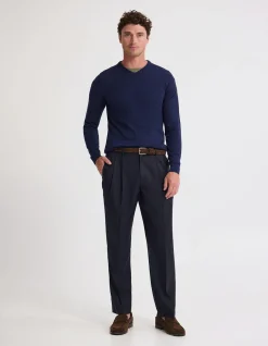 BASIC V-NECK PURE WOOL PULLOVER