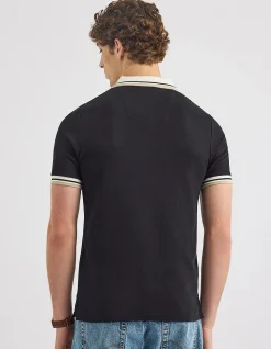 BAYER PIQUE POLO SHIRT BLACK