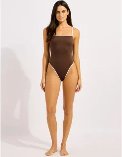Beach Bound Square Neck One Piece Swimsuit