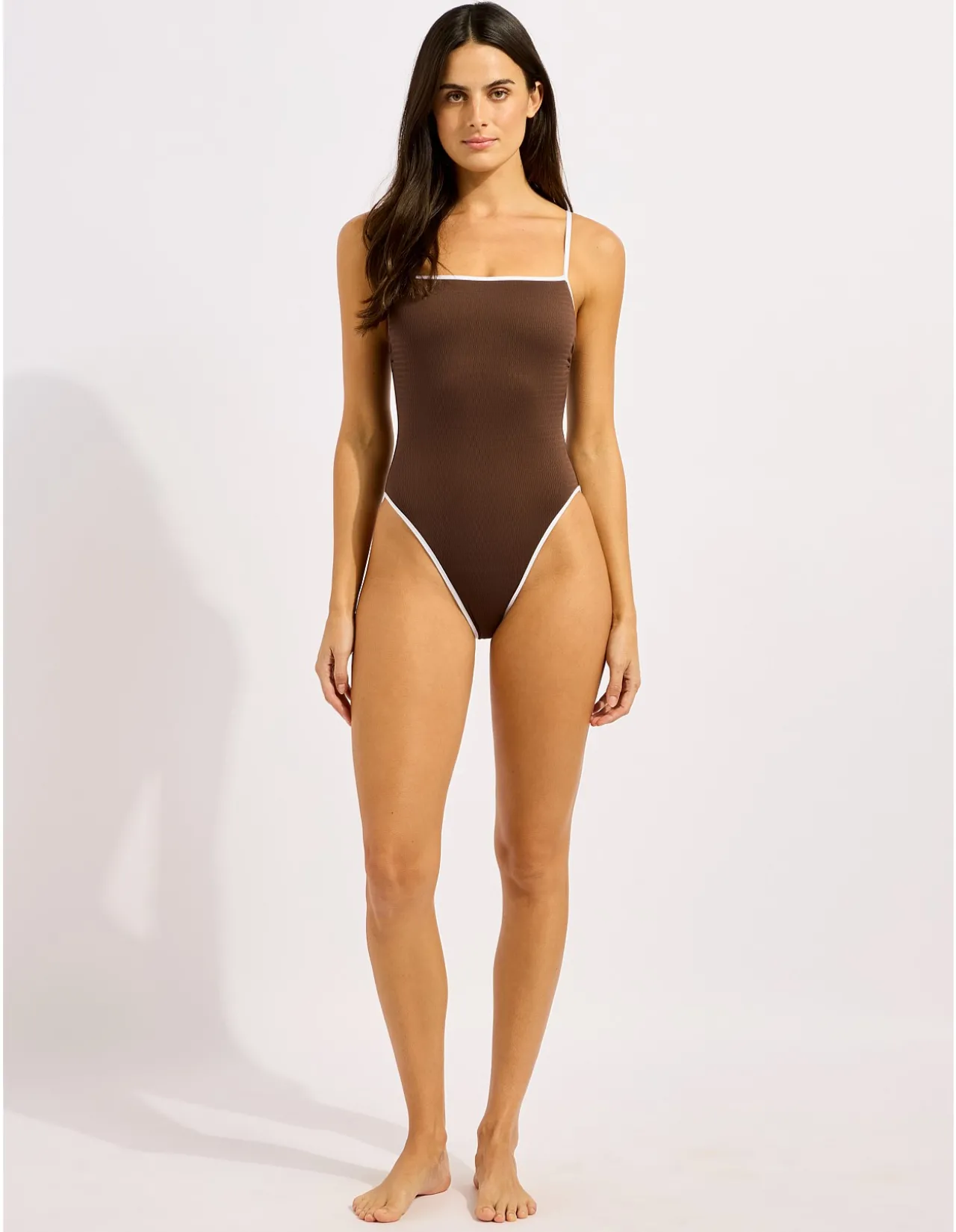 Beach Bound Square Neck One Piece Swimsuit