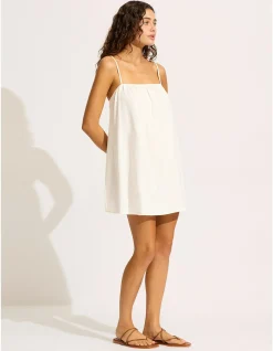 Beach Edit Gathered Bandeau Mini Dress