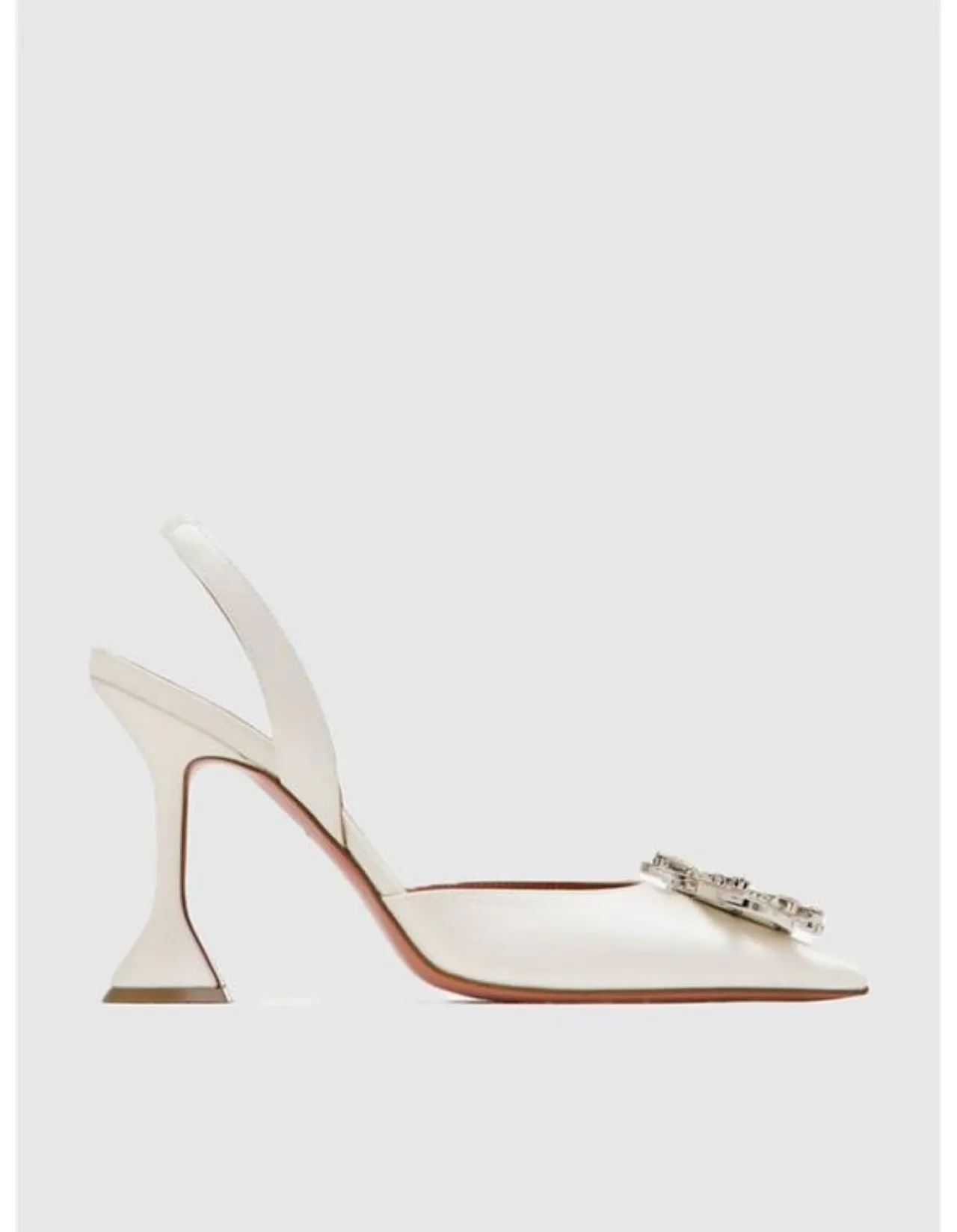 BEGUM SLING 95 CL HEEL CRYSTAL BUCKLE LEATHER