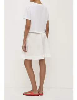 Bella Poplin Skirt White