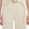 Belt Detail High Waist Wide Leg Jeans