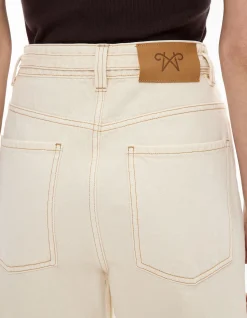 Belt Detail High Waist Wide Leg Jeans
