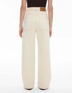 Belt Detail High Waist Wide Leg Jeans
