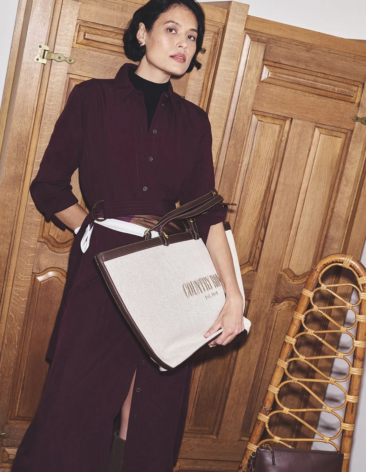 Belted Midi Shirt Dress