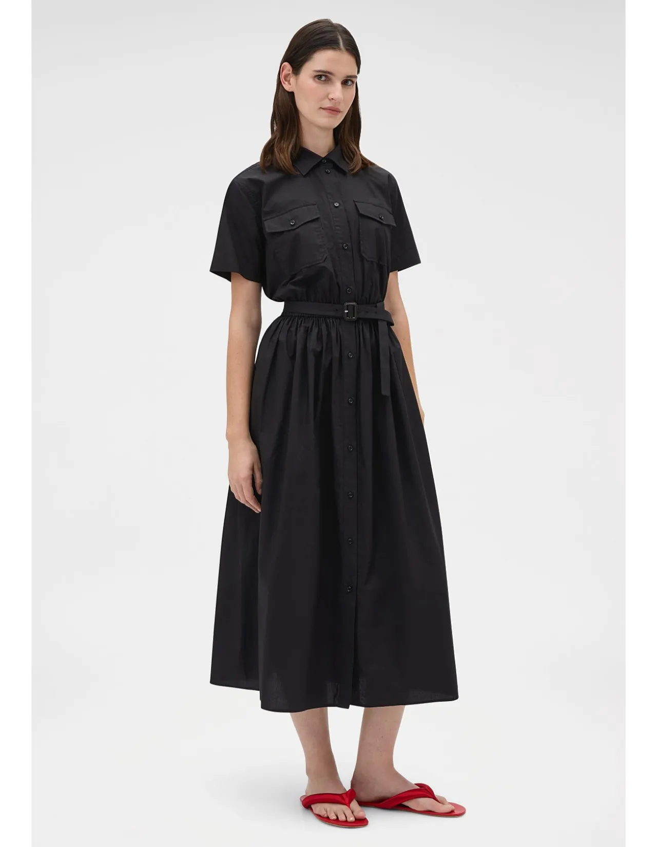 Belted Shirt Dress