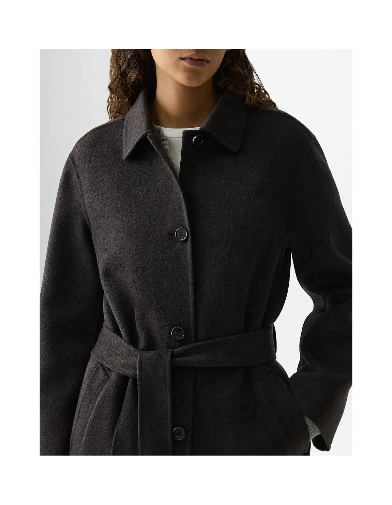 Belted Coat in Wool Cashmere