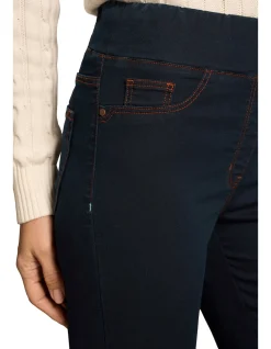 Bengajean Good Earth Cotton 3/4 Slim Leg Clean Denim Blue
