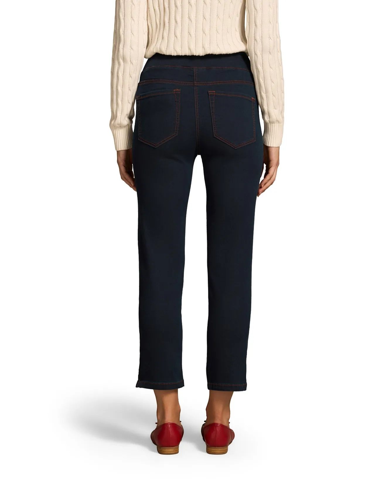 Bengajean Good Earth Cotton 3/4 Slim Leg Clean Denim Blue