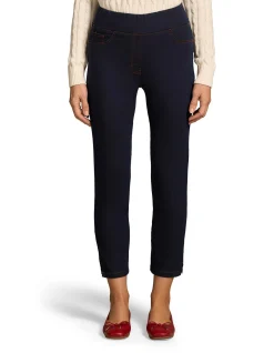 Bengajean Good Earth Cotton 3/4 Slim Leg Clean Denim Blue