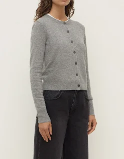 Benny Knit Cardigan Grey Marle