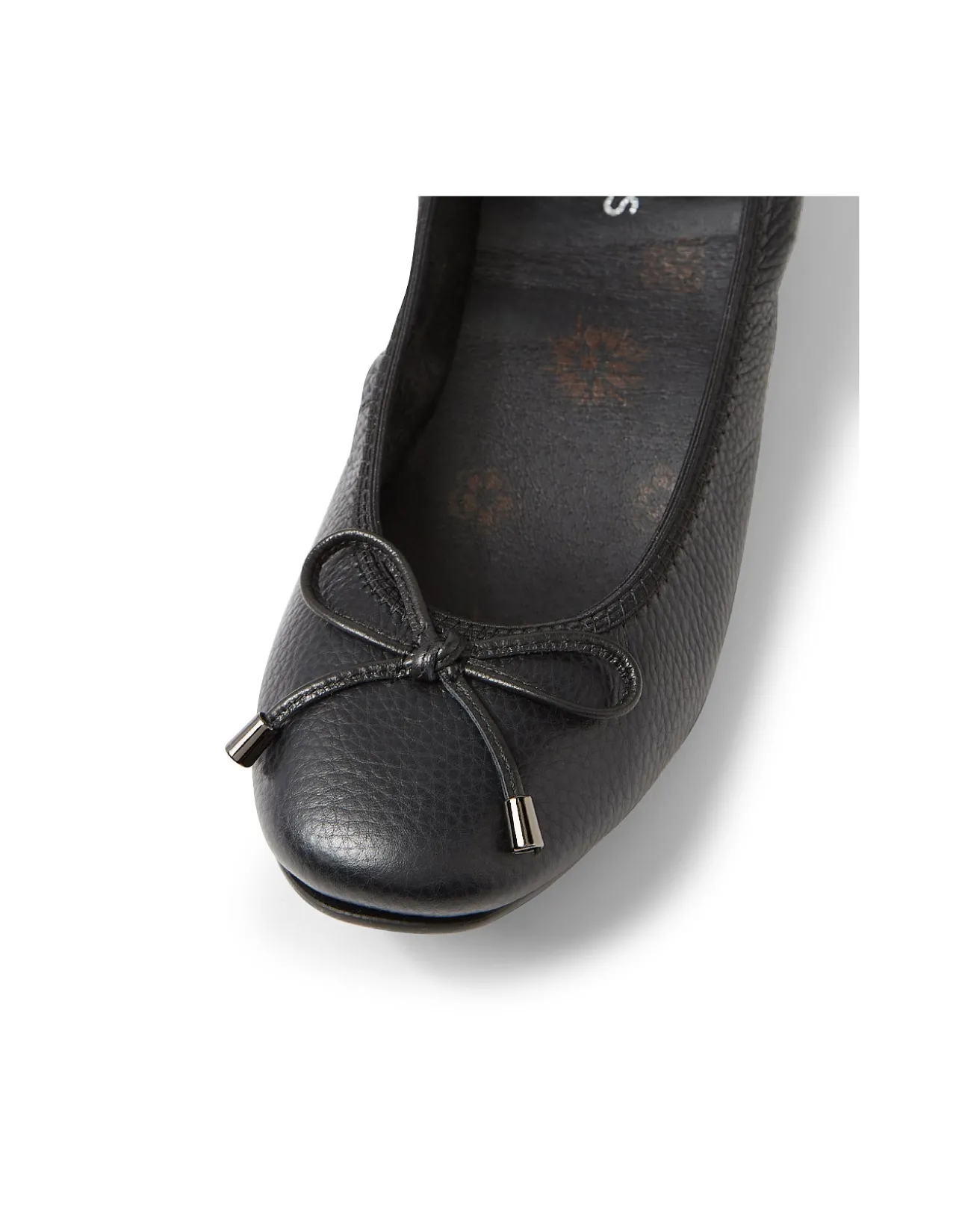 Berlin Bow Detail Leather Ballet Flats