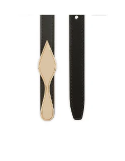 BETTINA BELT REVERSE 15MM LEATHER BLACK